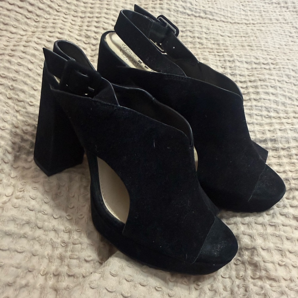 Vince Camuto Black Suede Heels